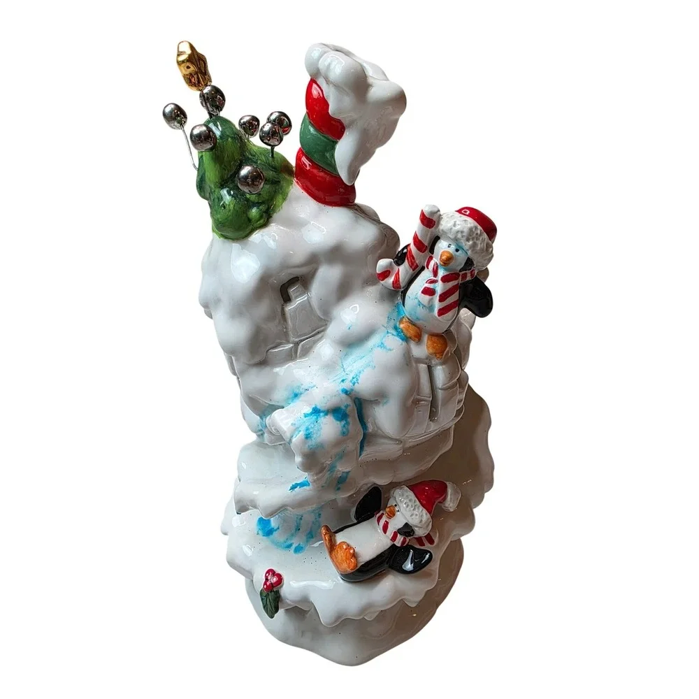 Occaxions North Pole Place Penguin Ice House Tea Light Holder 91005 Christmas A6